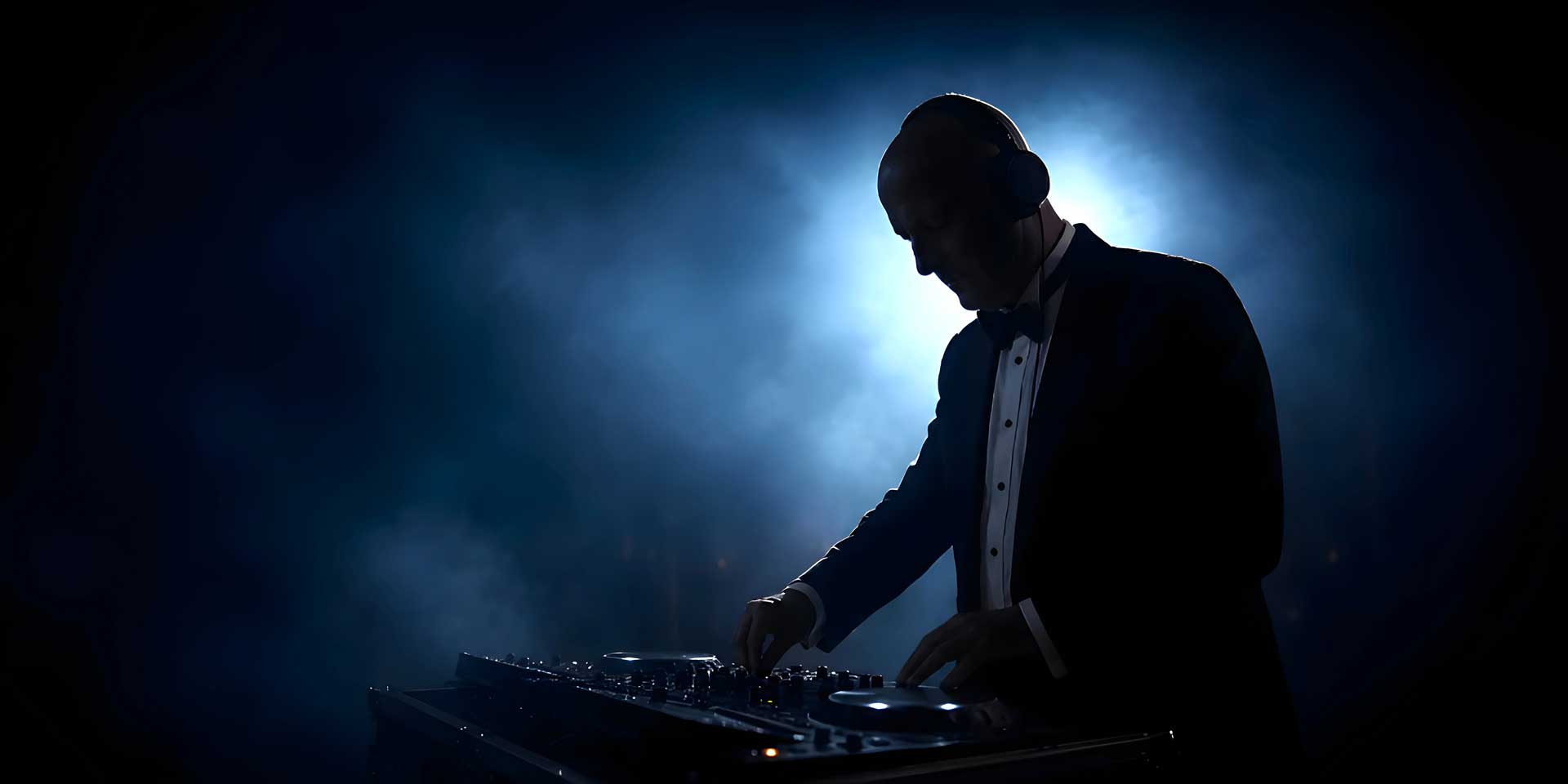 Professional DJ mixing music at a live event, showcasing entertainment expertise.