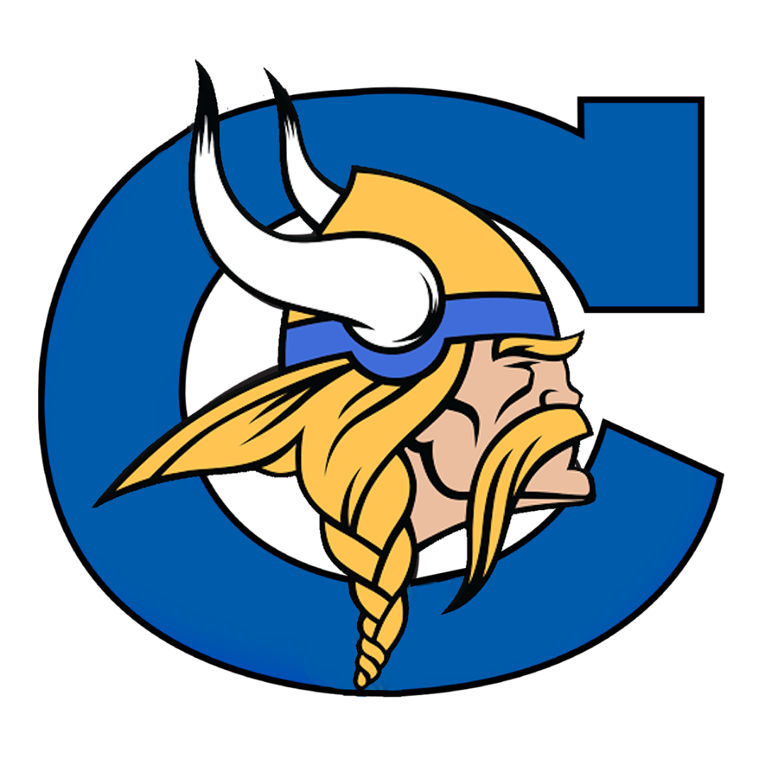 Blue C Vikings high school logo